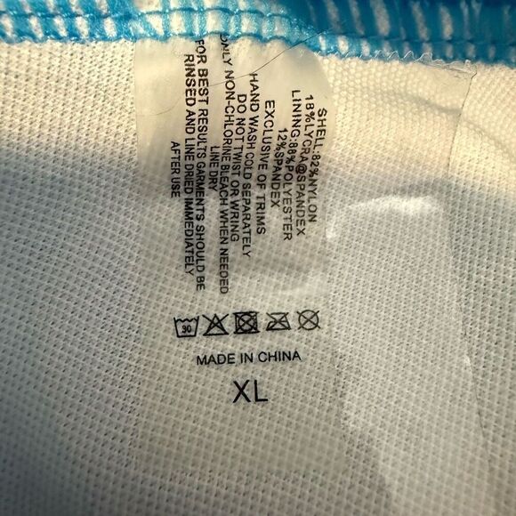 Ravesuits Scoop Neck Strappy Birthday Suit One Piece Graphic Swimsuit Blue XL - Picture 3 of 3